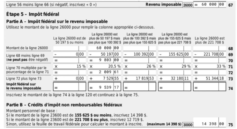 Taux imposable fédéral